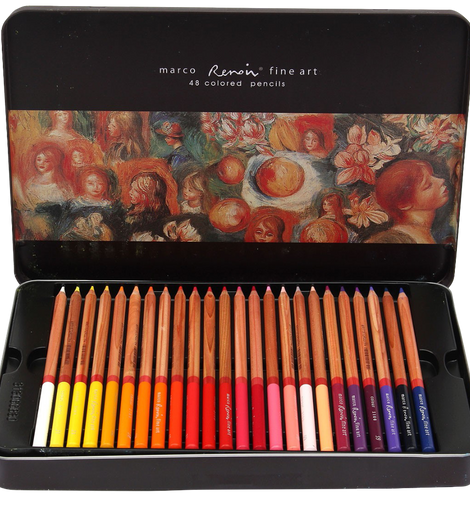 Color set marco renoir fine art drawing oil base non toxic pencils